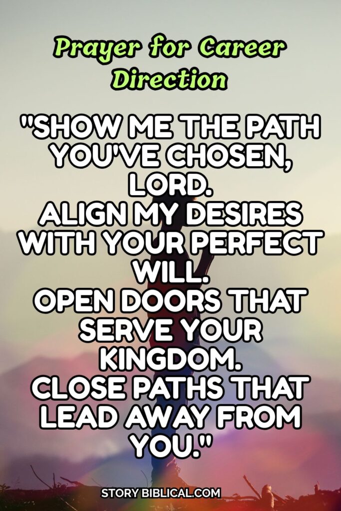 Prayer for Career Direction