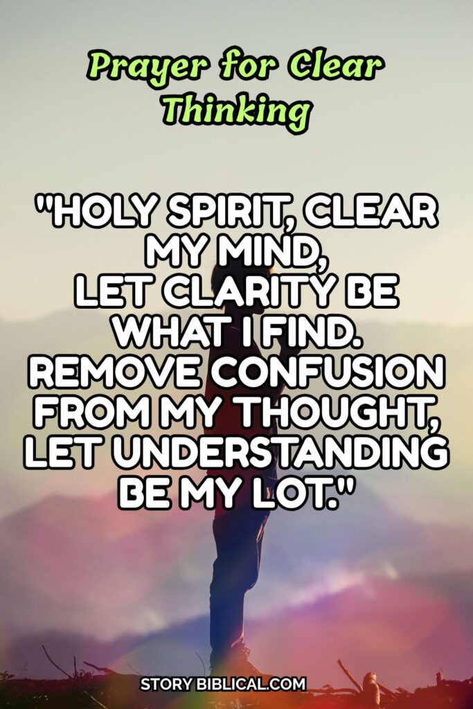 Prayer for Clear Thinking