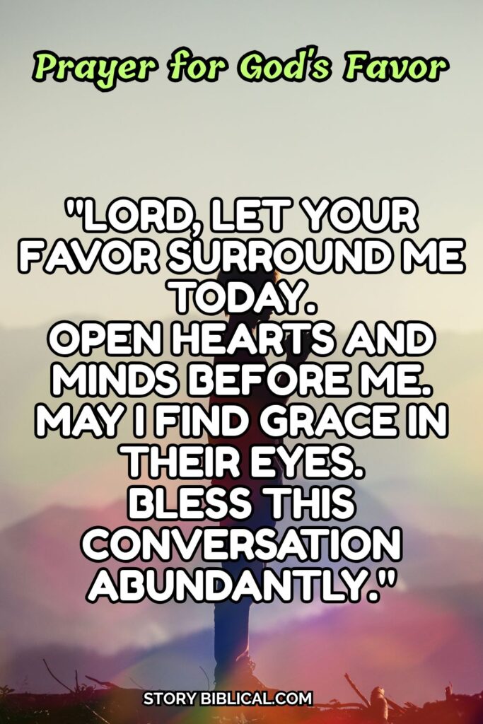 Prayer for God's Favor