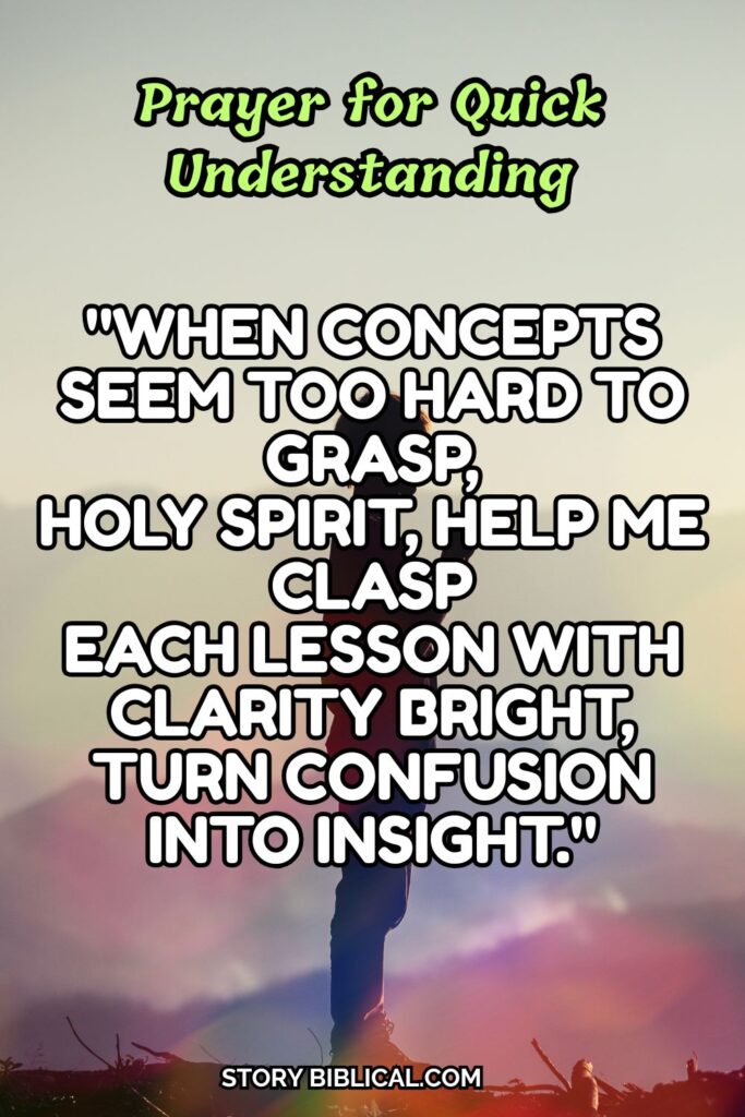 Prayer for Quick Understanding