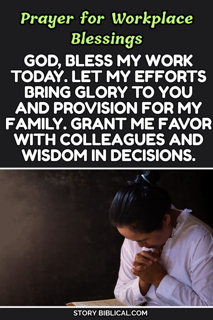 Prayer for Workplace Blessings