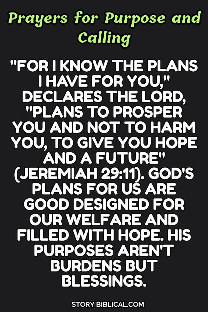 Prayers for Purpose and Calling