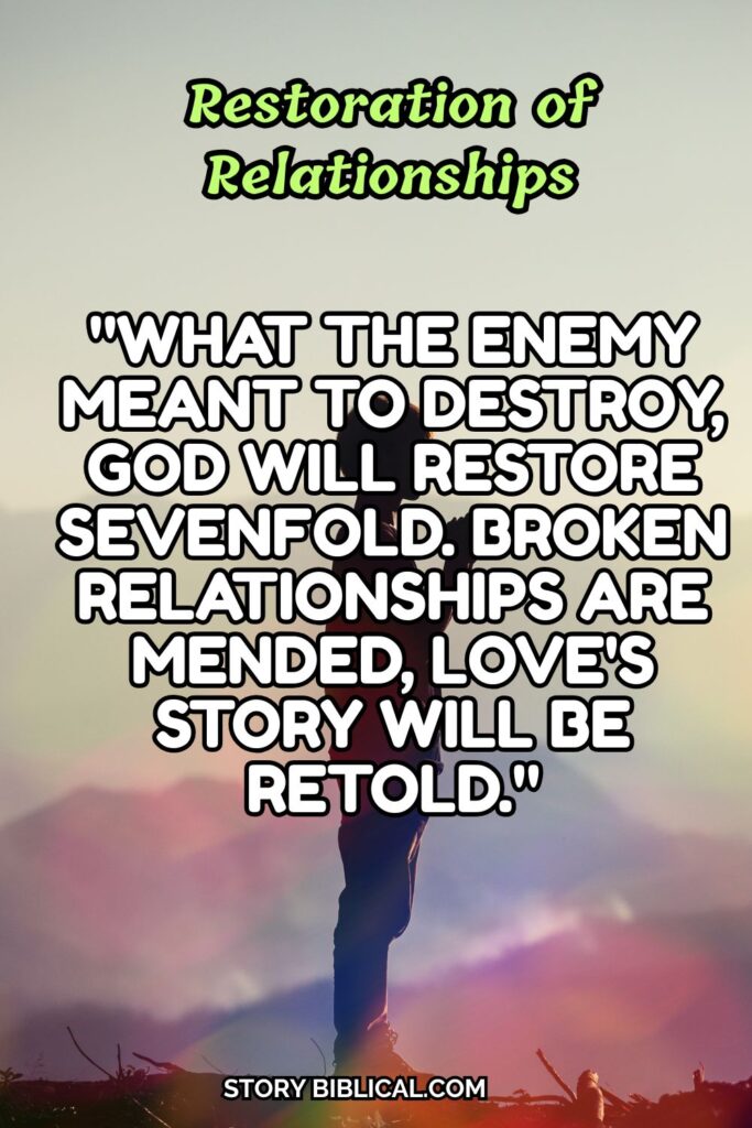 Restoration of Relationships