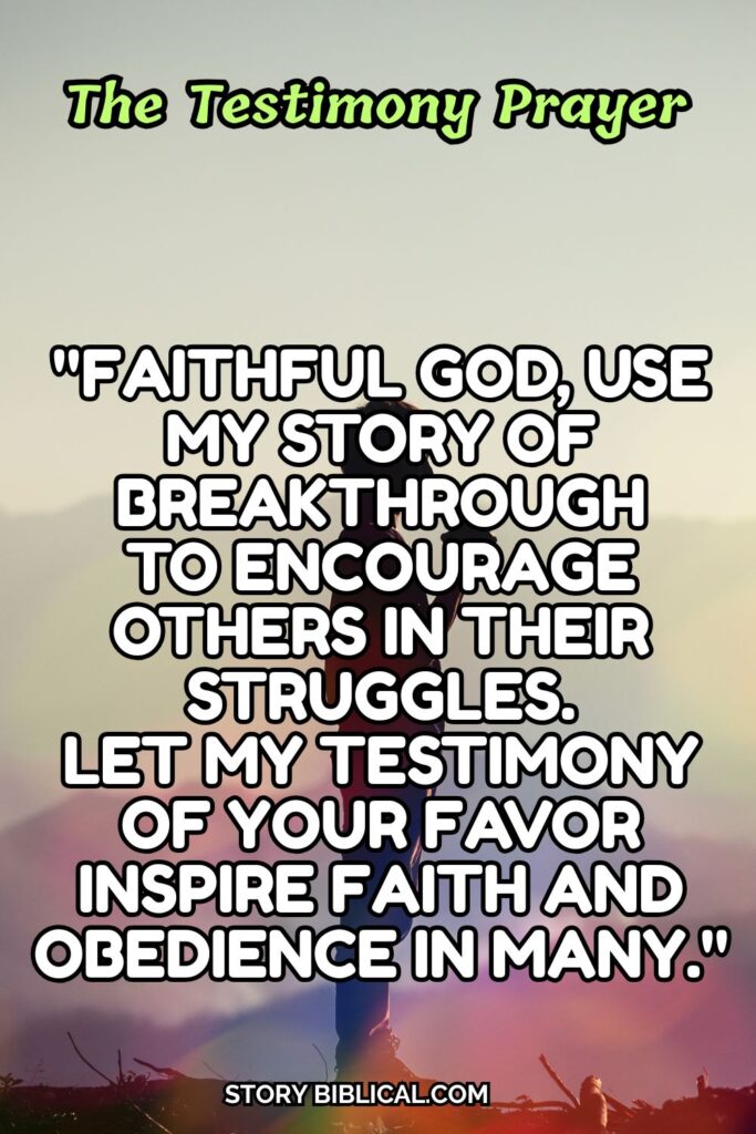 The Testimony Prayer