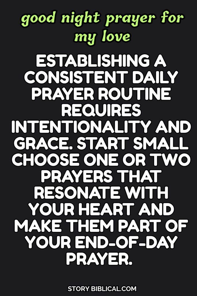 good night prayer for my love