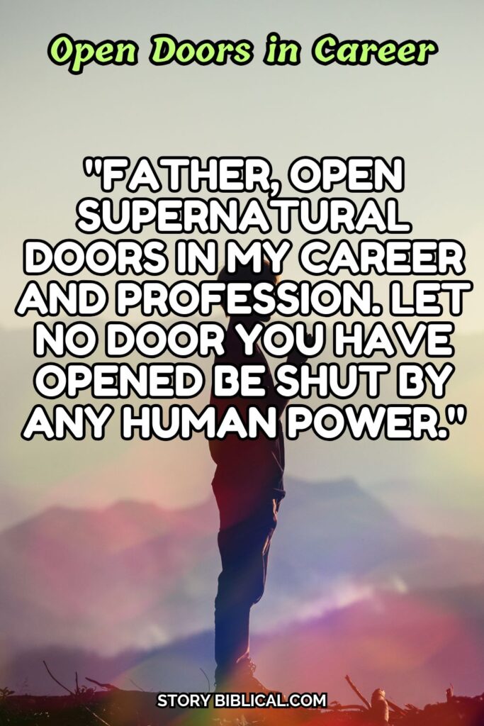 Open Doors in Career