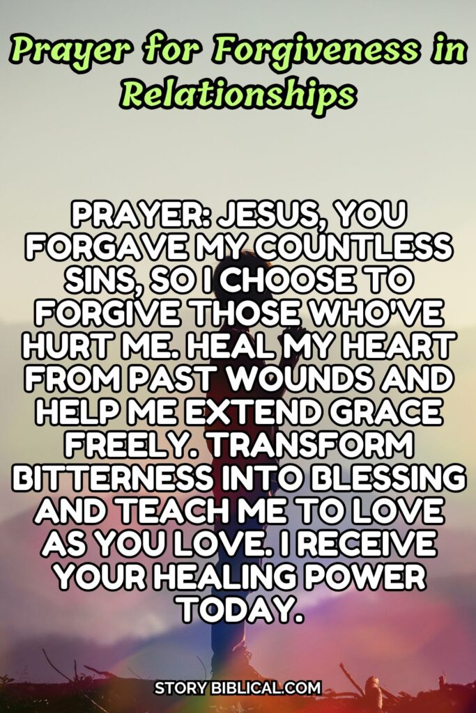 Prayer for Forgiveness in Relationships