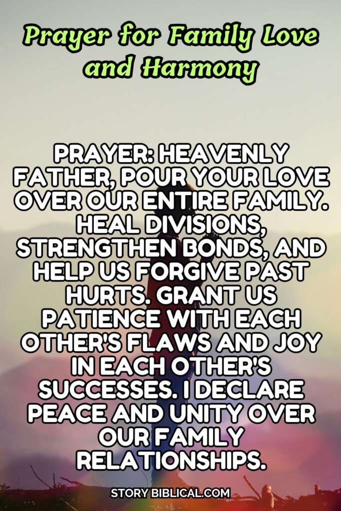 Prayer for Family Love and Harmony