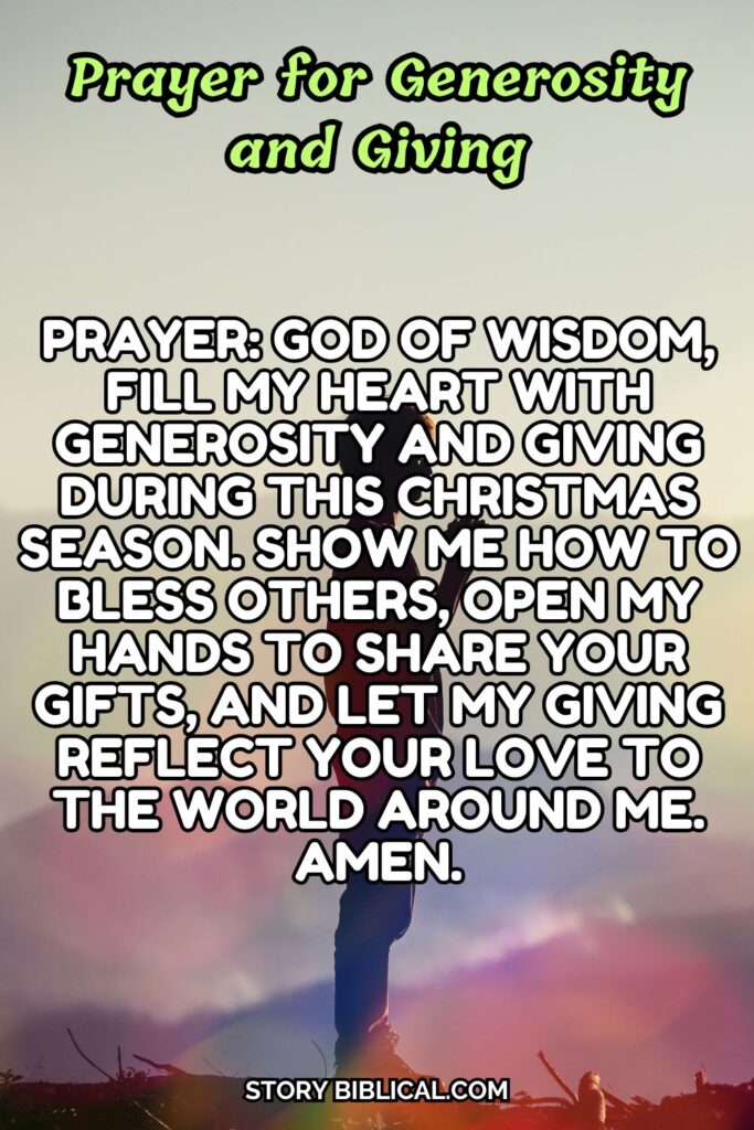 Prayer for Generosity and Giving
