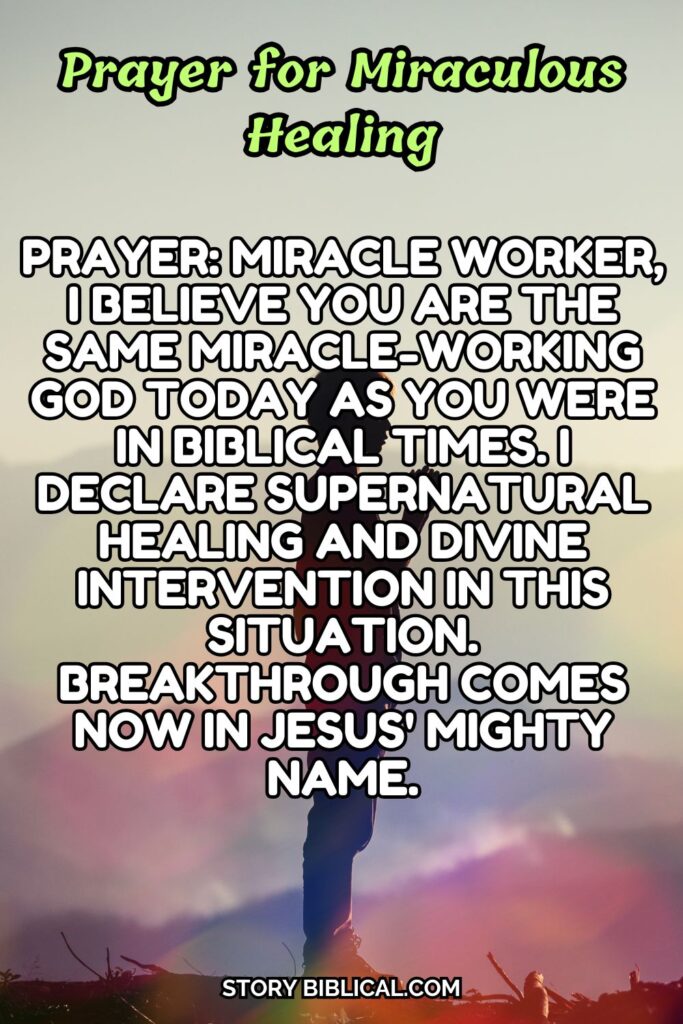 Prayer for Miraculous Healing