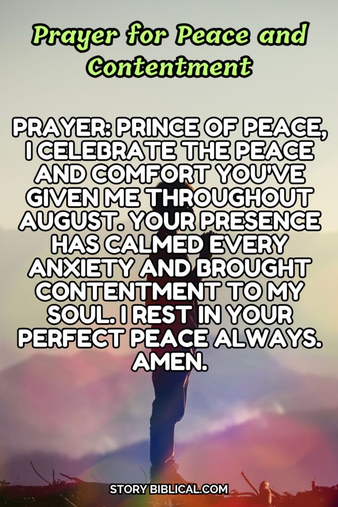 Prayer for Peace and Contentment