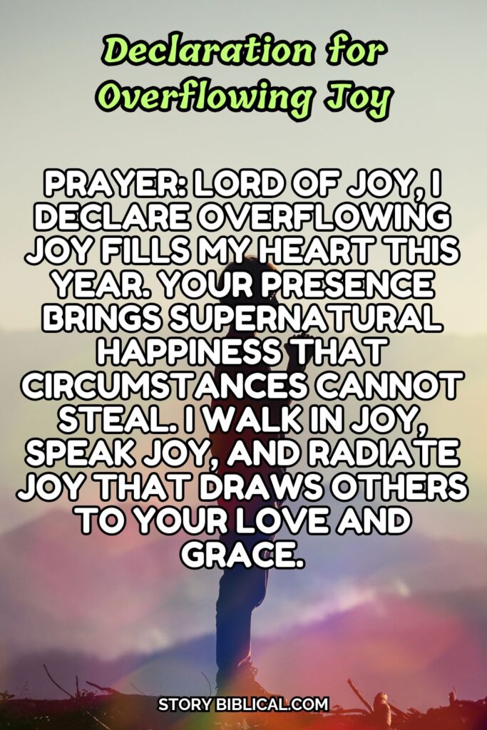 Declaration for Overflowing Joy