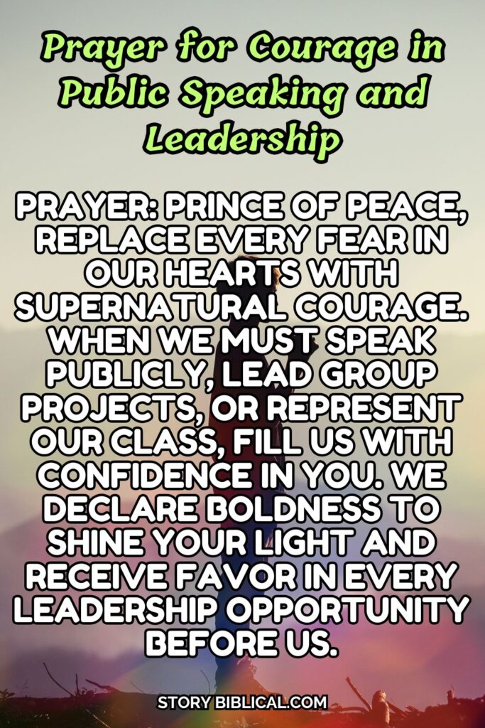Prayer for Courage in Public Speaking and Leadership