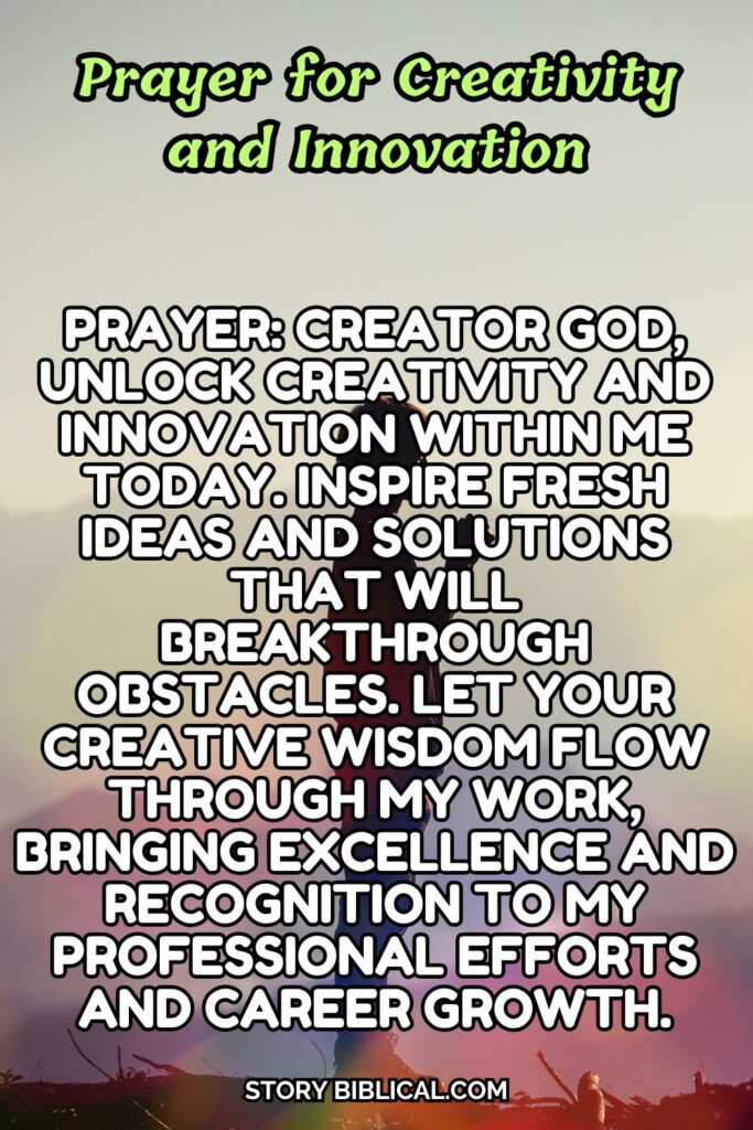 Prayer for Creativity and Innovation