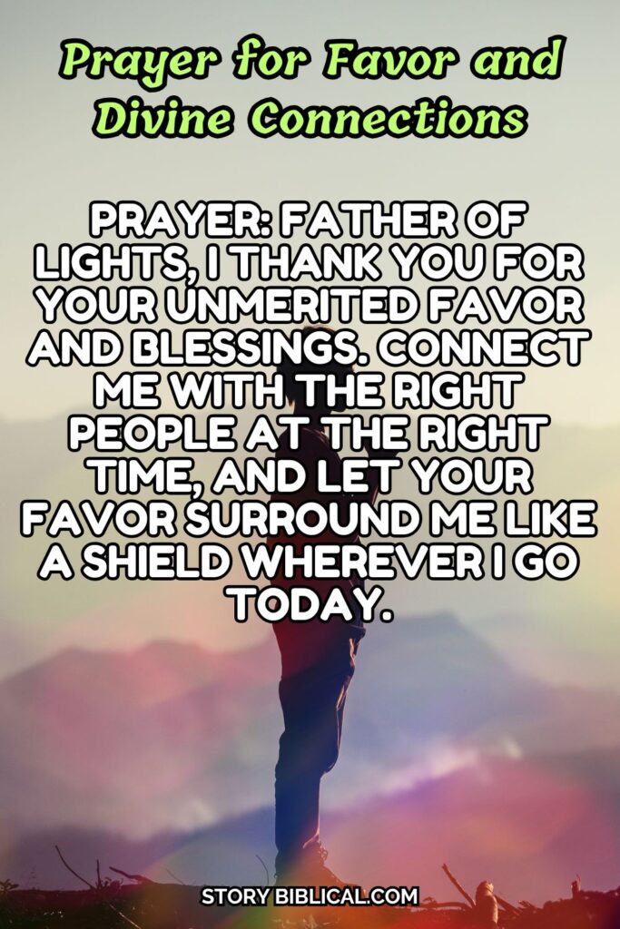 Prayer for Favor and Divine Connections