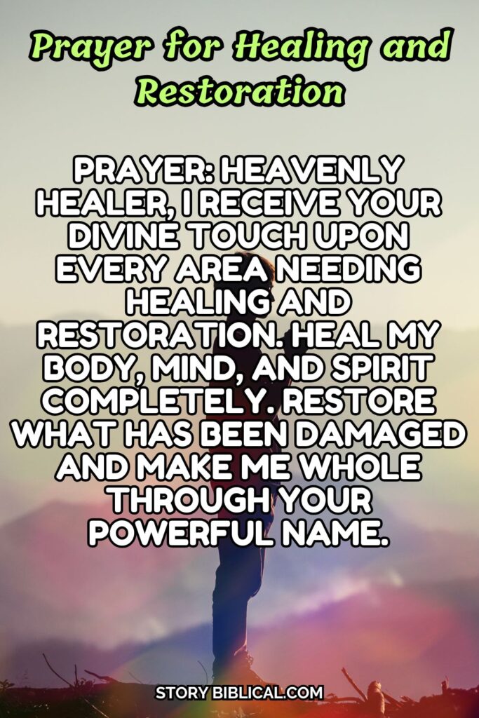 Prayer for Healing and Restoration