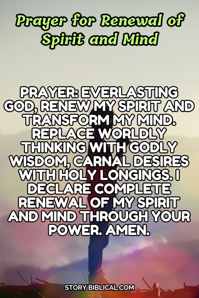 Prayer for Renewal of Spirit and Mind