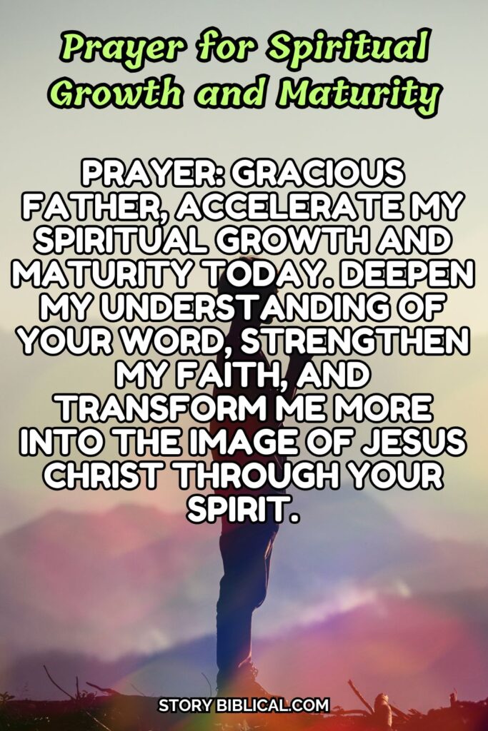 Prayer for Spiritual Growth and Maturity