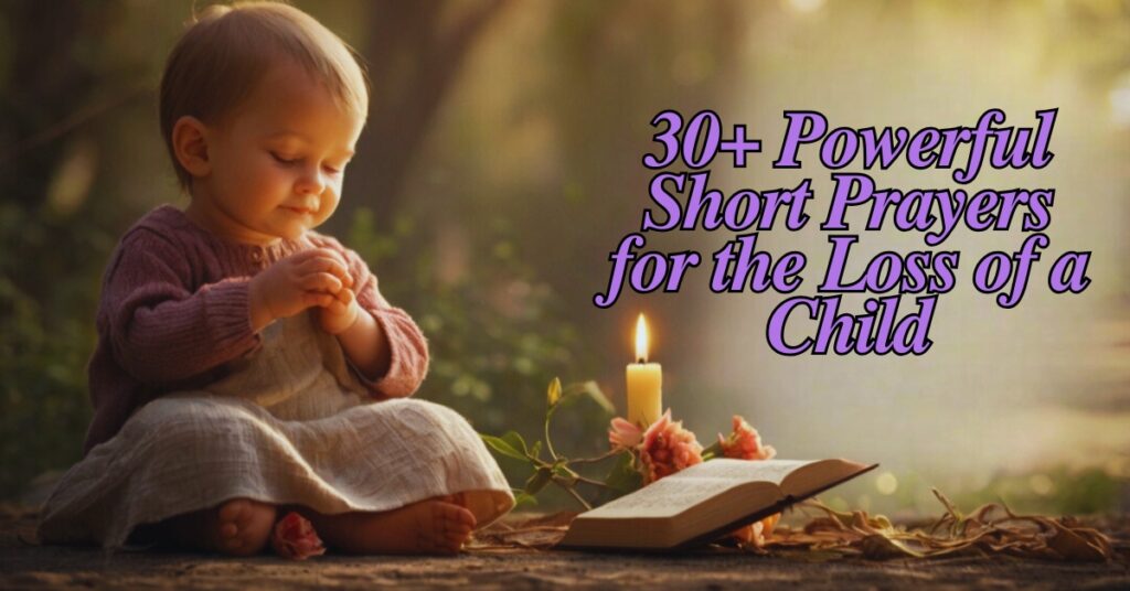 30+ Powerful Short Prayers for the Loss of a Child